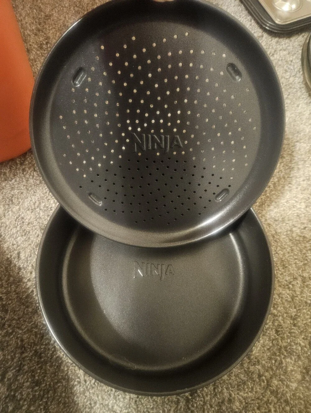 Ninja Nonstick Air Fryer Crisper & Pan Set in Black